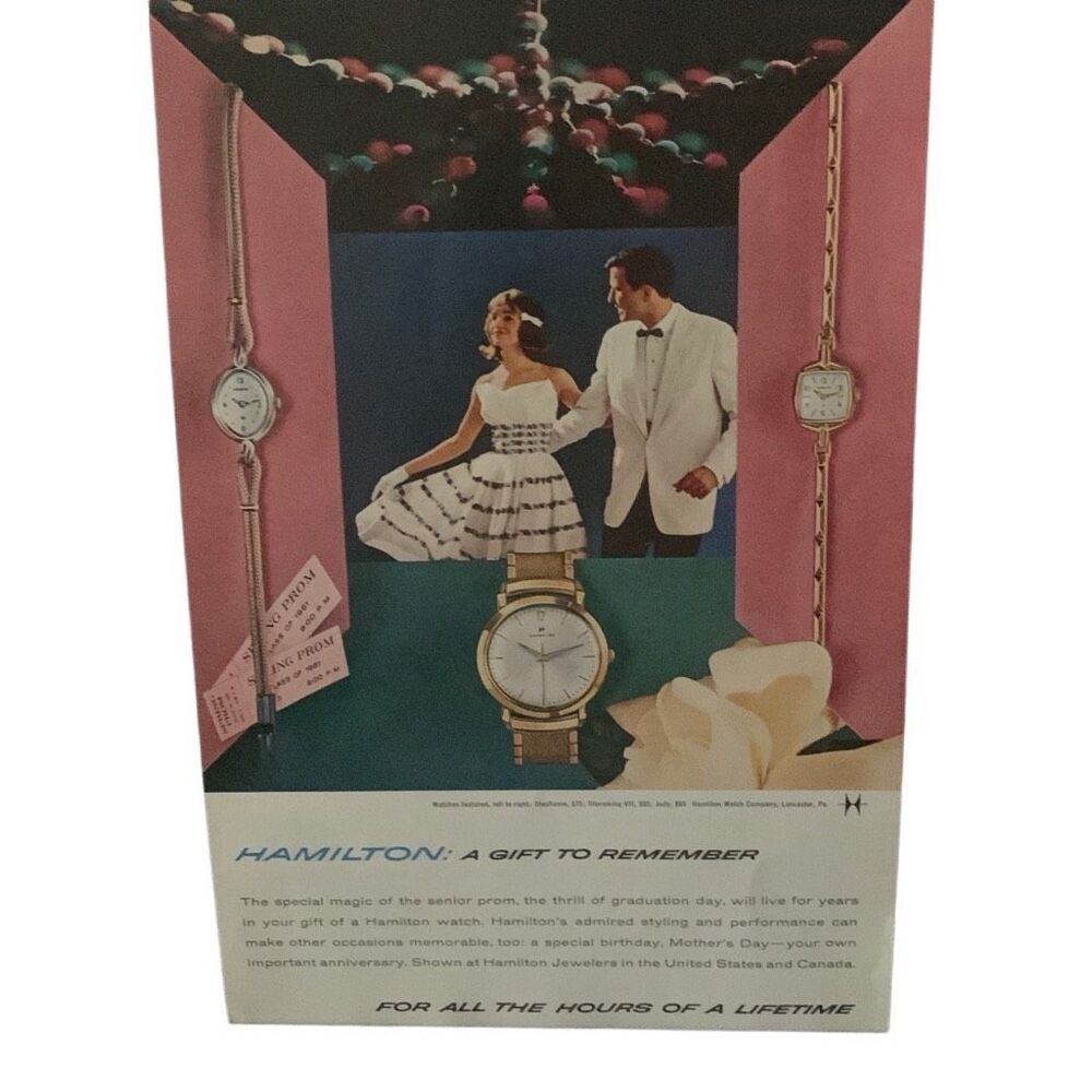 Vintage 1961 Hamilton Watch Gift to Remember Ad Advertisement